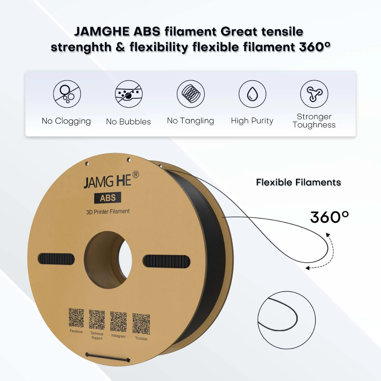 JAMG HE ABS 1.75MM Filament 1KG