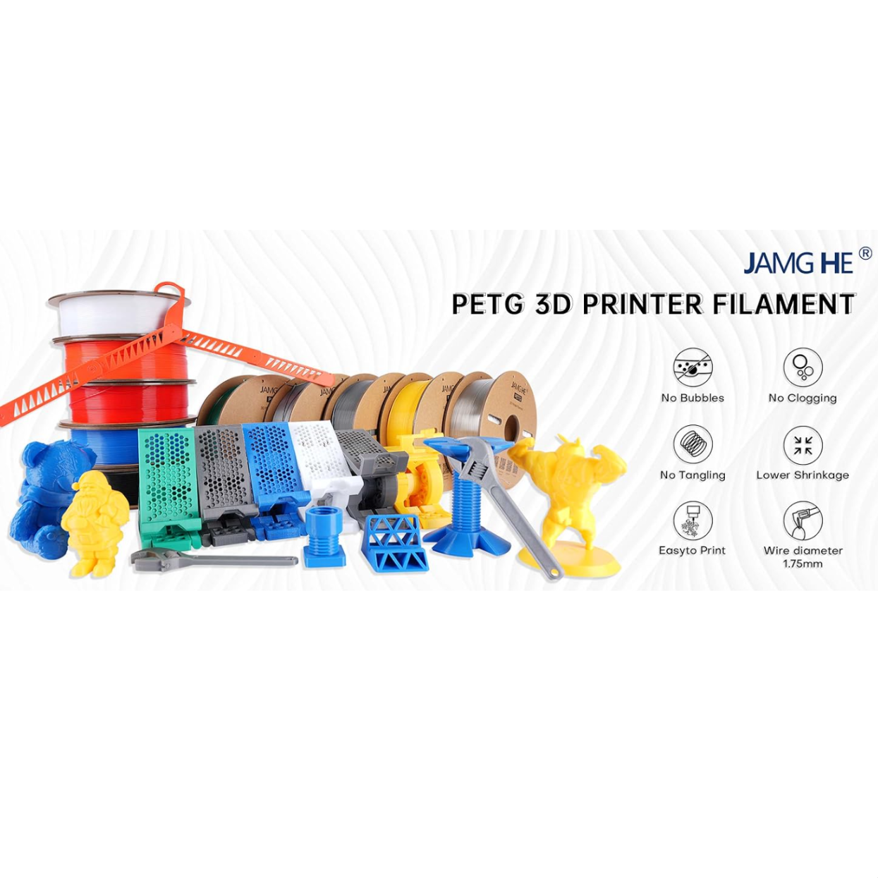 JAMG HE PETG 1.75MM Filament 1KG