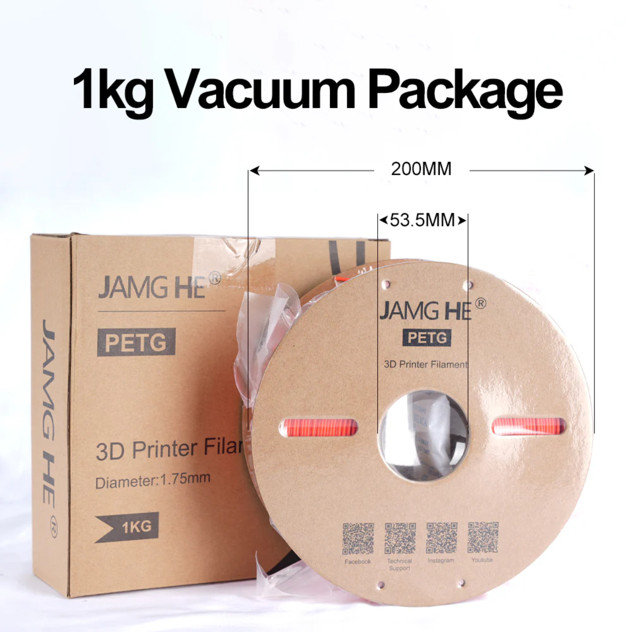 JAMG HE PETG 1.75MM Filament 1KG