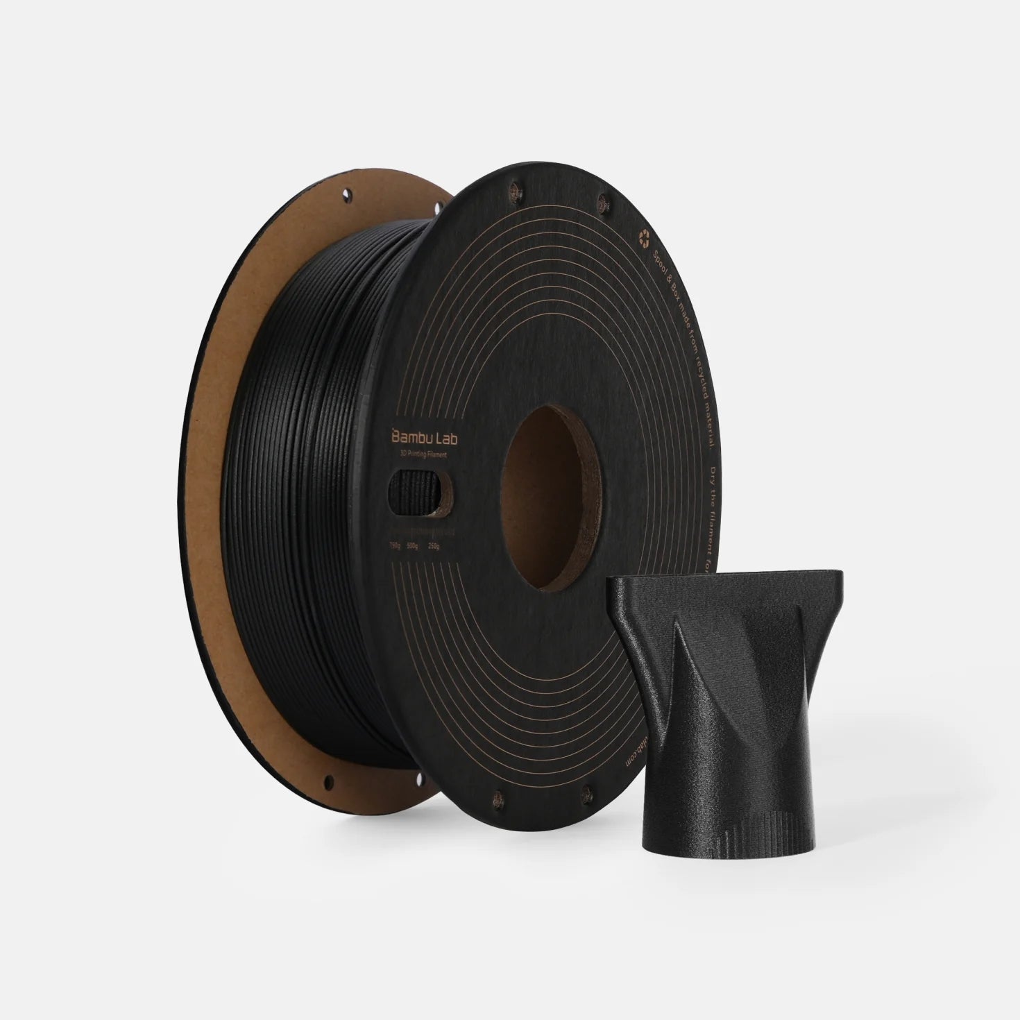 Bambu PPA-CF-Black- With Bambu Spool - 750gm