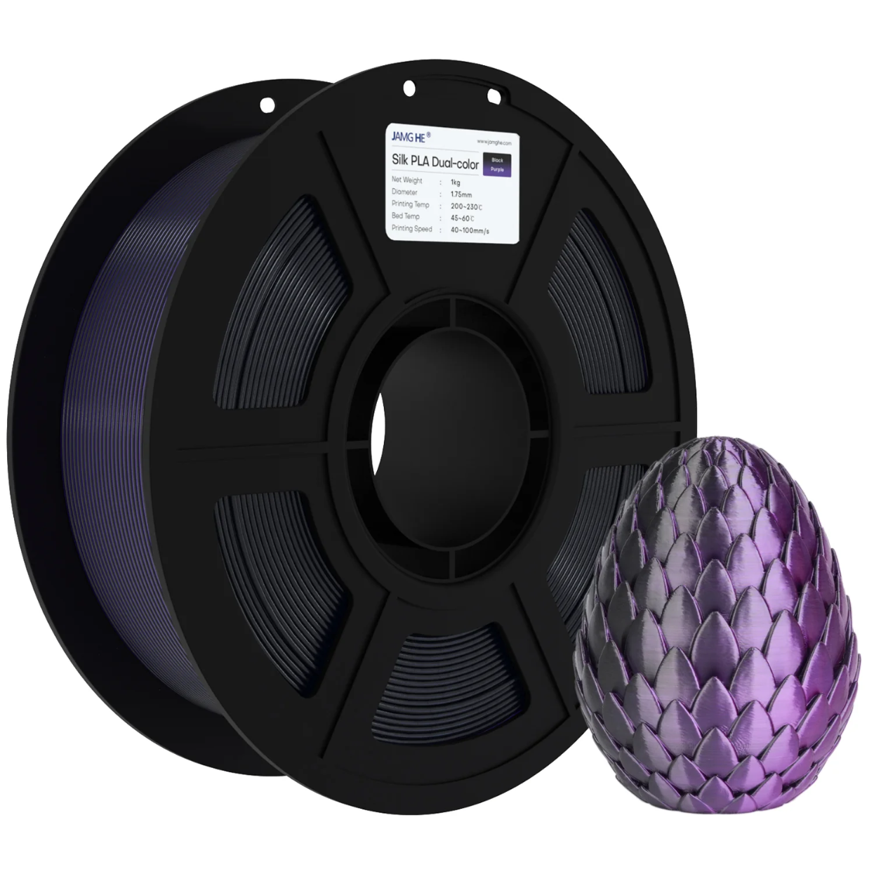 JAMG HE Silk 1.75MM Filament 1KG - Dual Colour