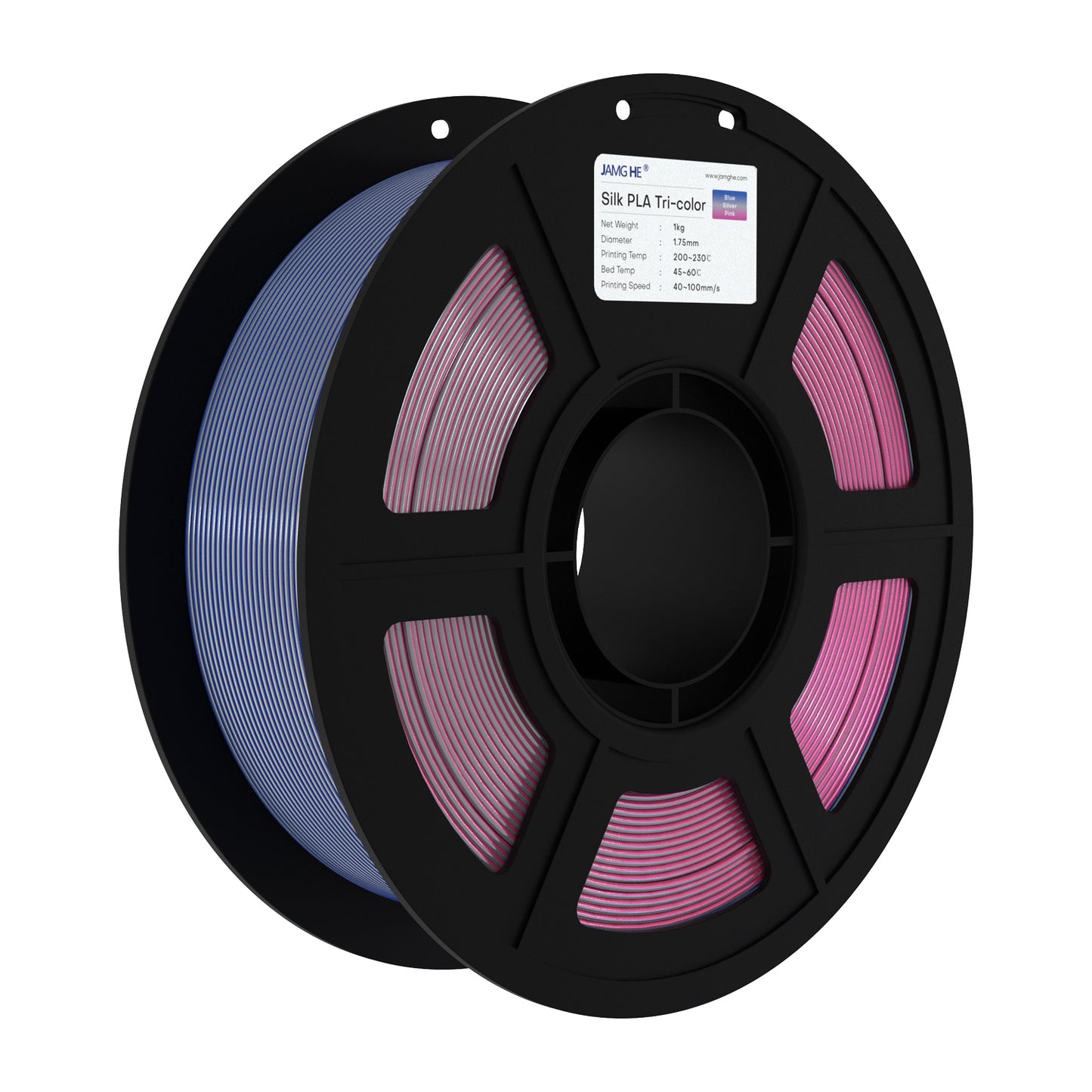 JAMG HE Silk 1.75MM Filament 1KG - Tri Colour