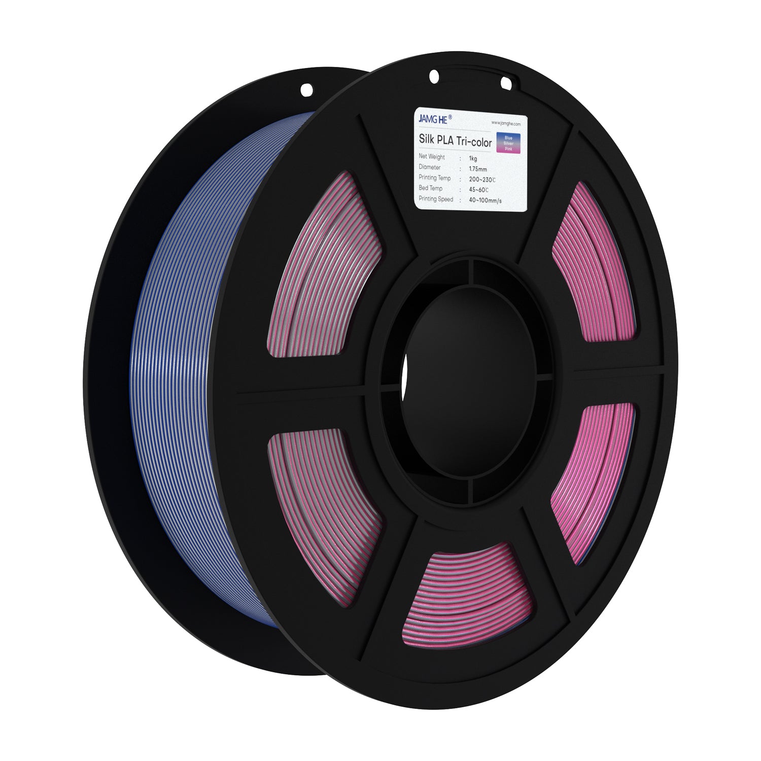 JAMG HE Silk 1.75MM Filament 1KG - Tri Colour