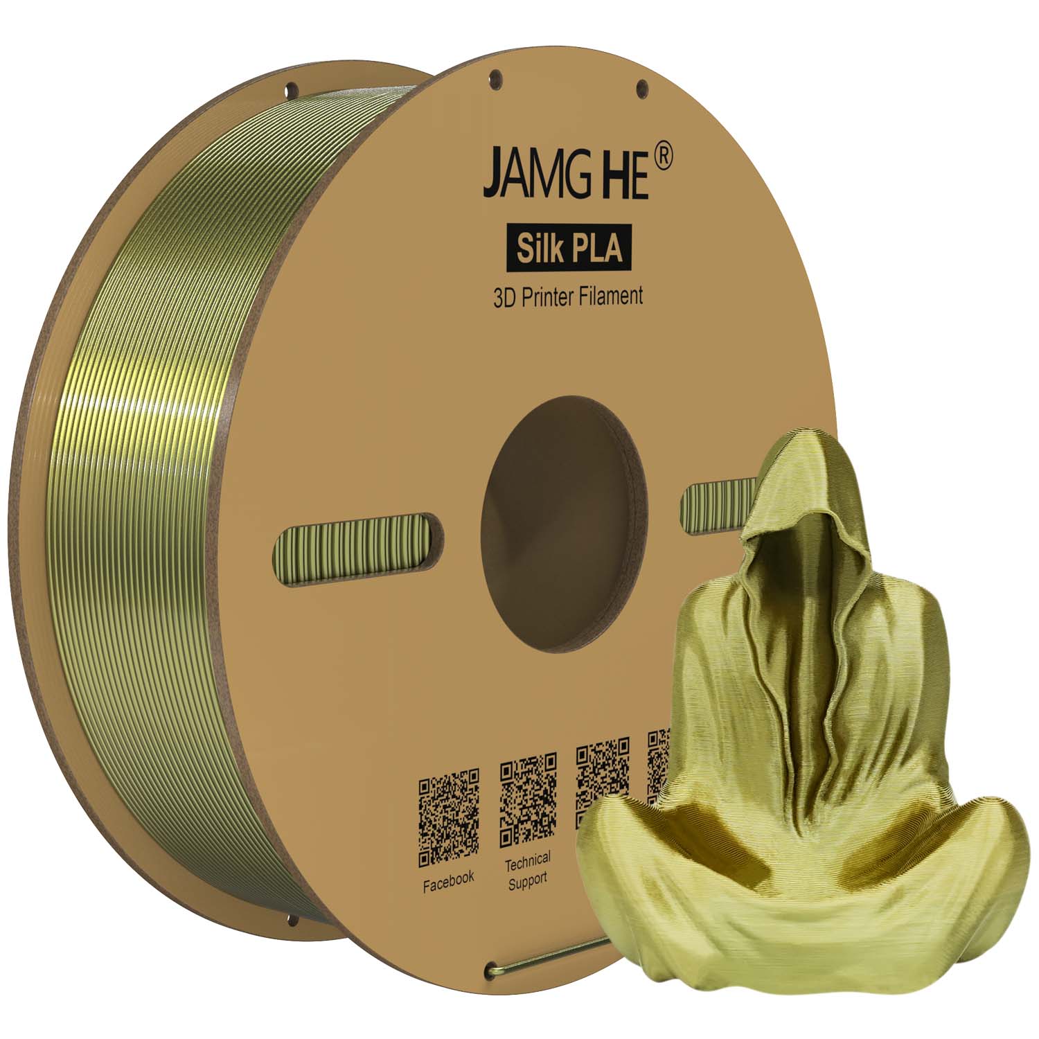 JAMG HE PLA Silk 1.75MM Filament 1KG