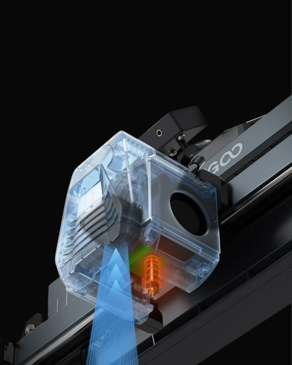 300°C Hotend with Bi-Metal Heat Break - Copper-titanium throat and 5.2:1 dual-gear extruder handle flexibles