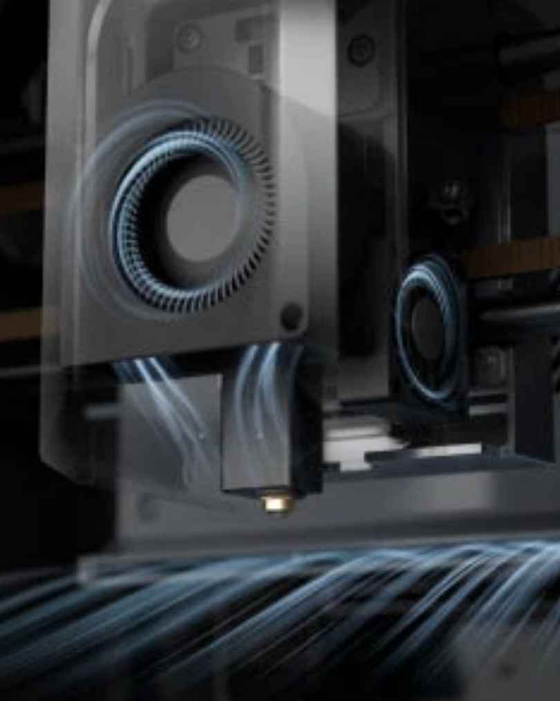 Advanced Cooling and Air Filter - Auxiliary and chamber fans plus a nano mineral crystal filter for odours and particles