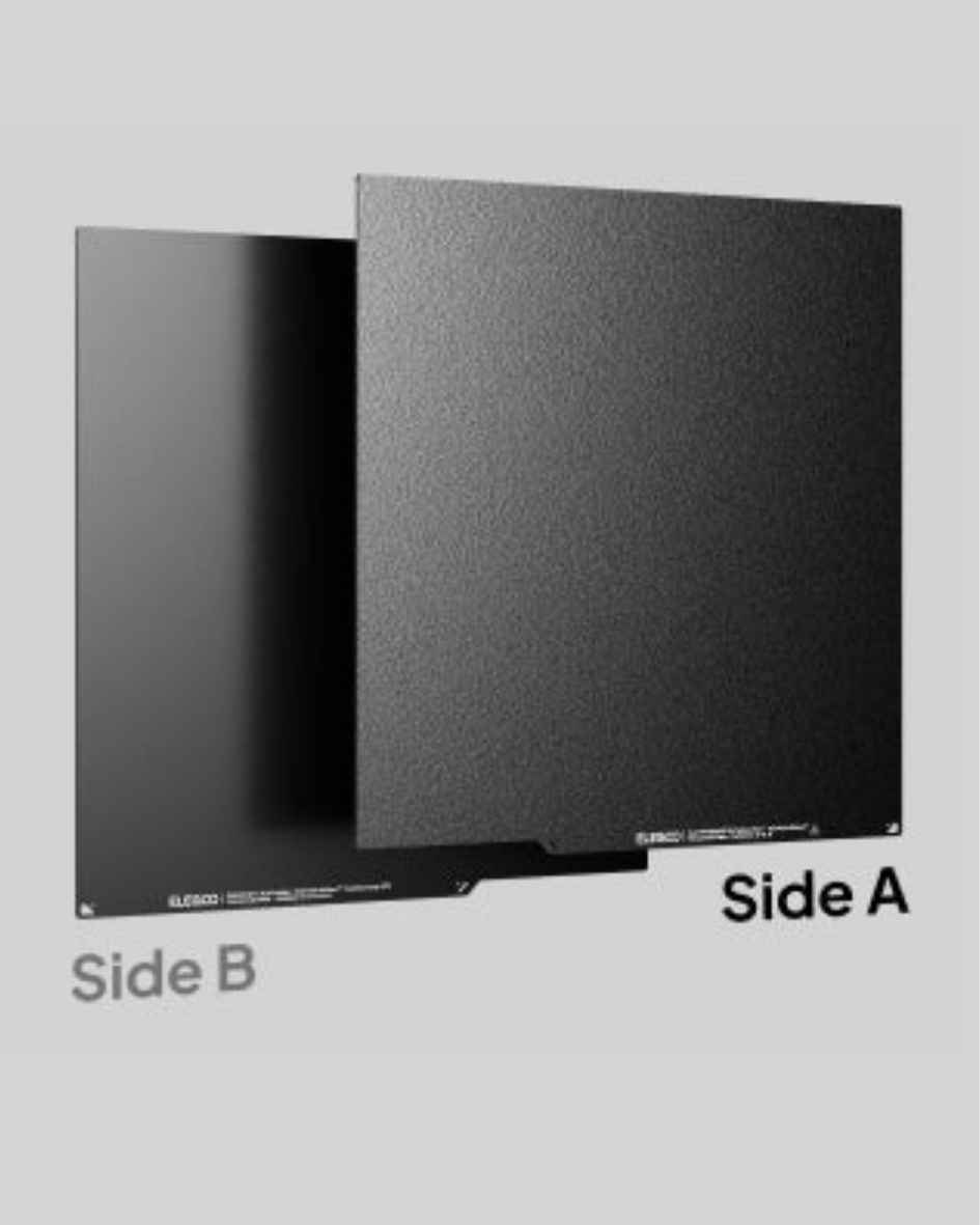 Dual-Sided Build Plate - PLA surface for low-temp adhesion, textured PEI for everything else