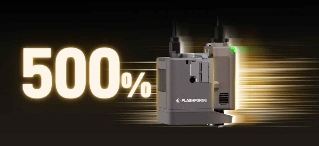Multicolor Printing Up to 500% Faster - Four independent toolheads mean no tool-change bottleneck