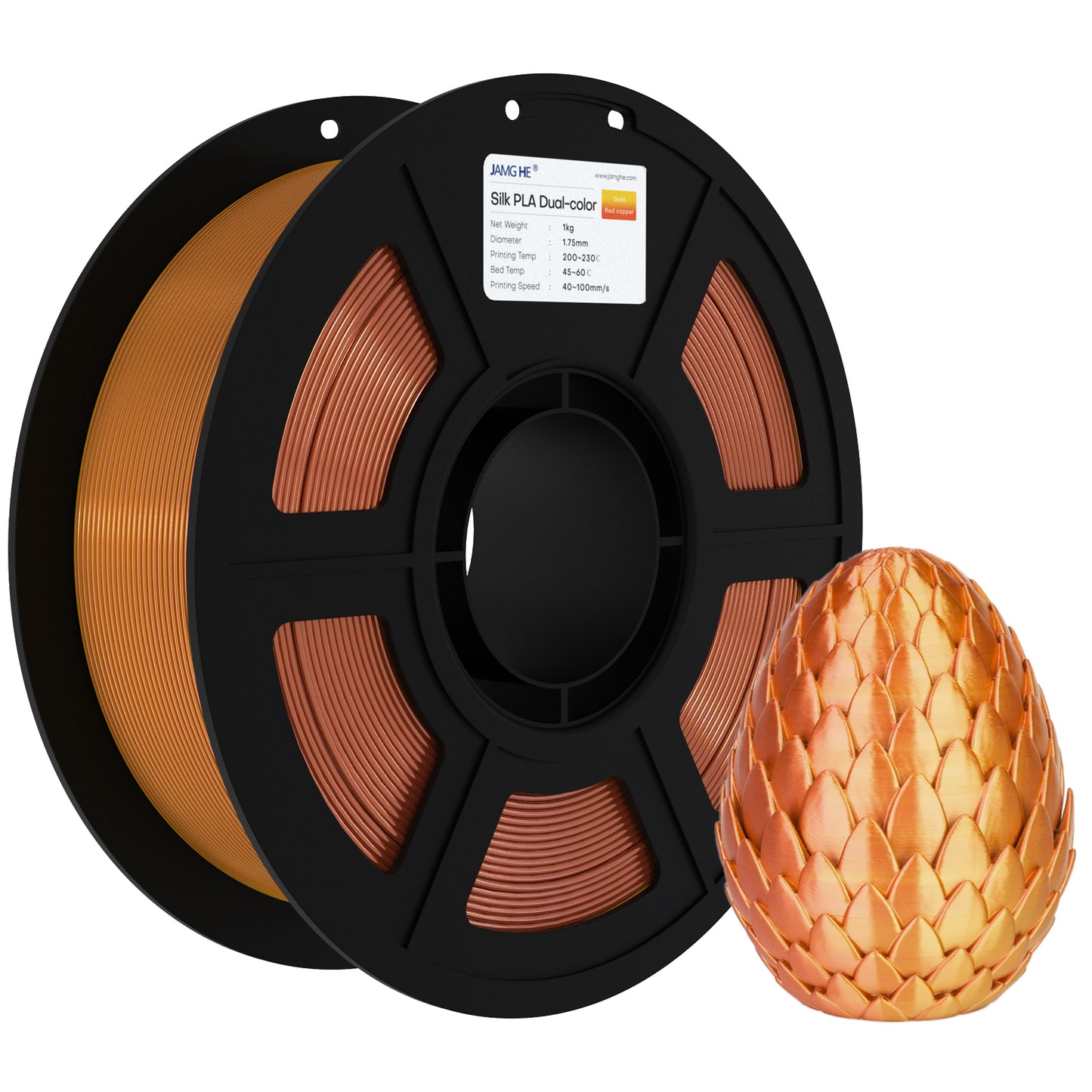 JAMG HE Silk 1.75MM Filament 1KG - Dual Colour