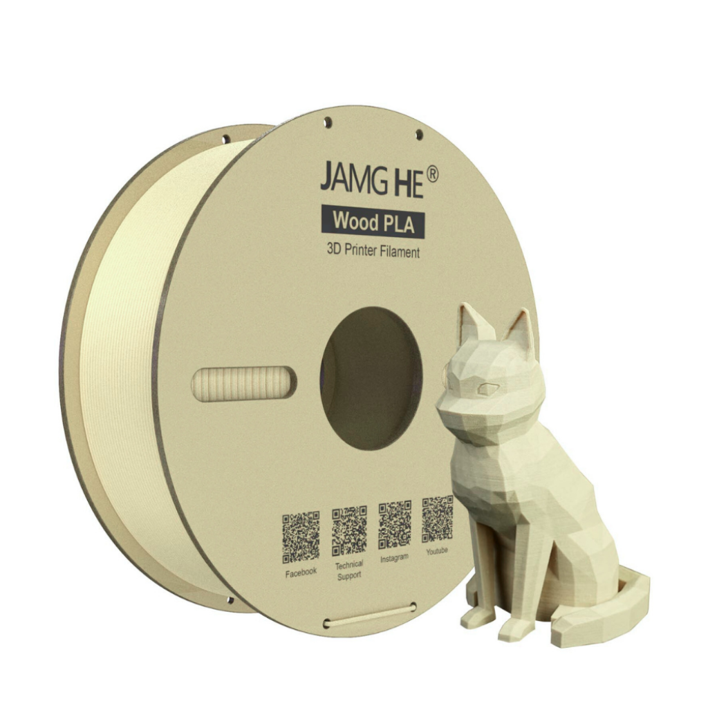 Jamg He Wood PLA+ 1.75MM Filament 1KG