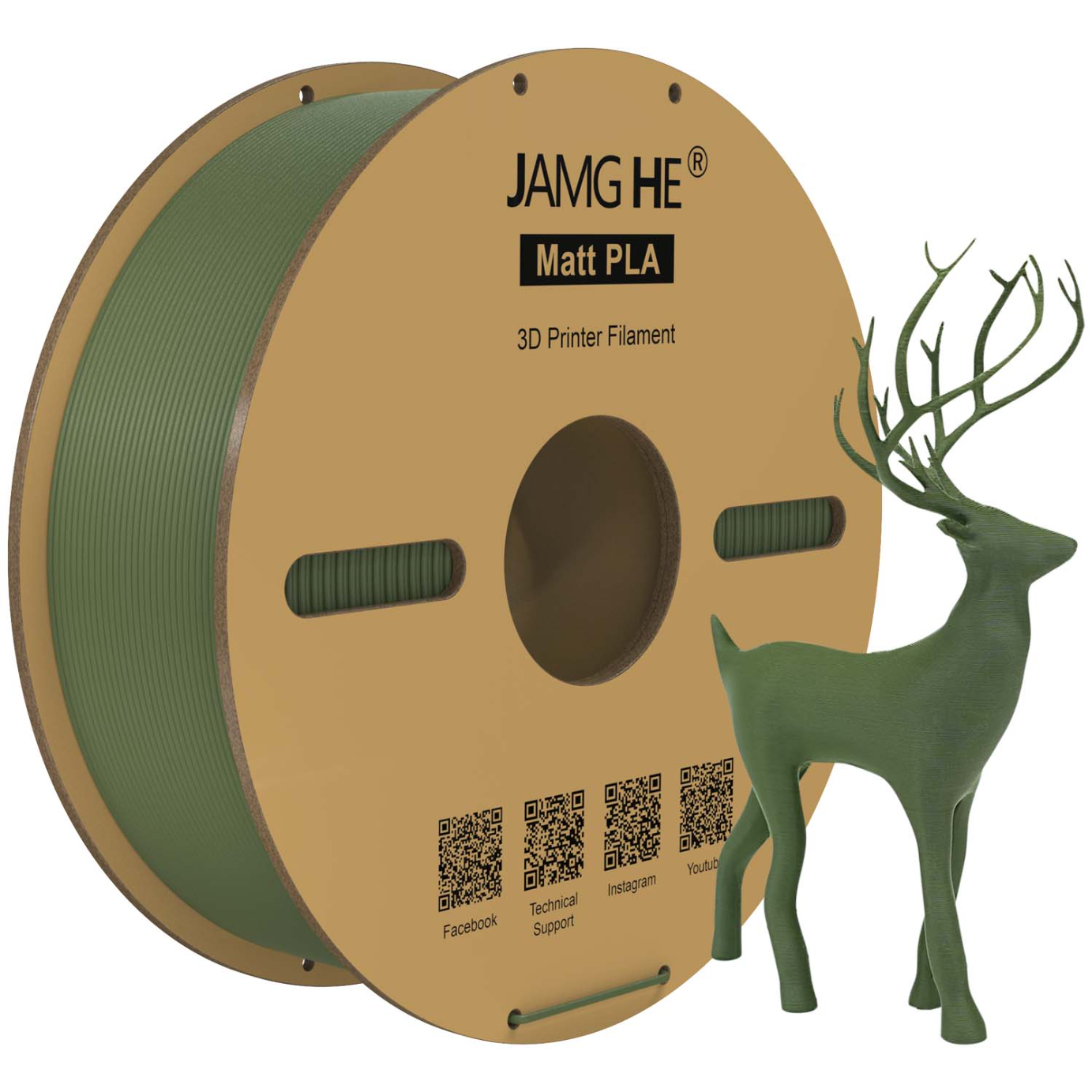 JAMG HE Matt PLA+ 1.75MM Filament 1KG