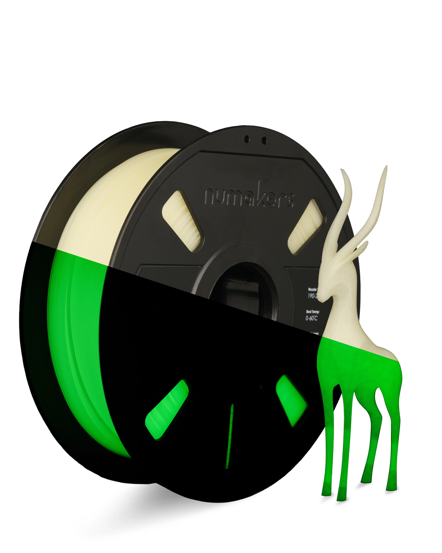 Numakers PLA Filament Glow in the Dark Filament 1.75 mm 1 KG