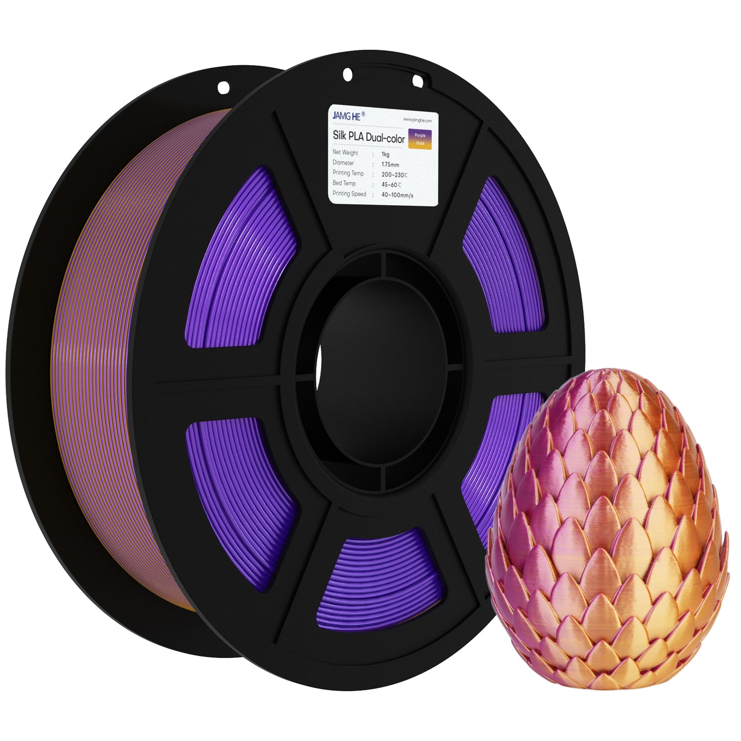JAMG HE Silk 1.75MM Filament 1KG - Dual Colour