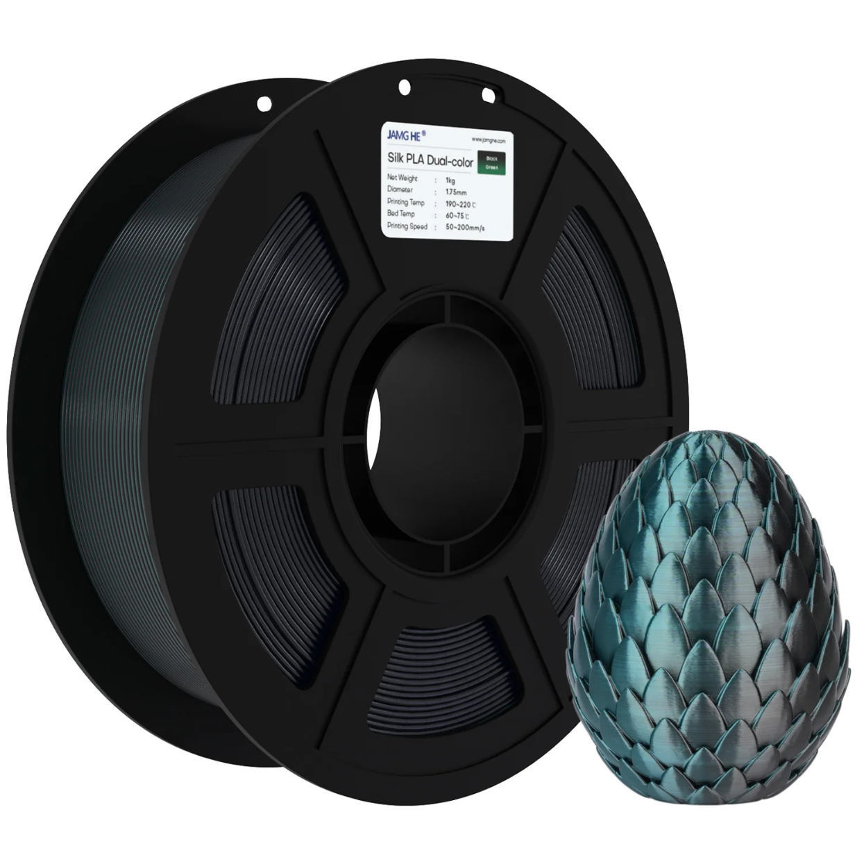 JAMG HE Silk 1.75MM Filament 1KG - Dual Colour