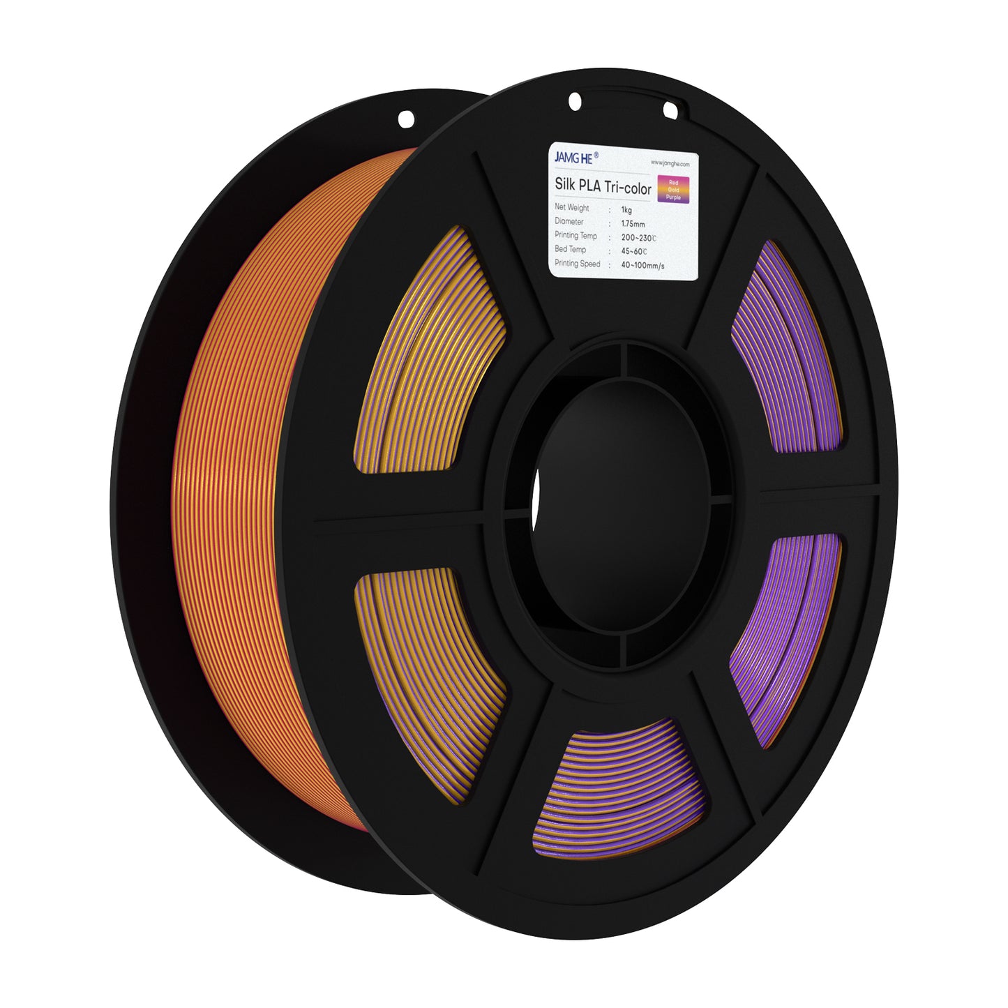 JAMG HE Silk 1.75MM Filament 1KG - Tri Colour