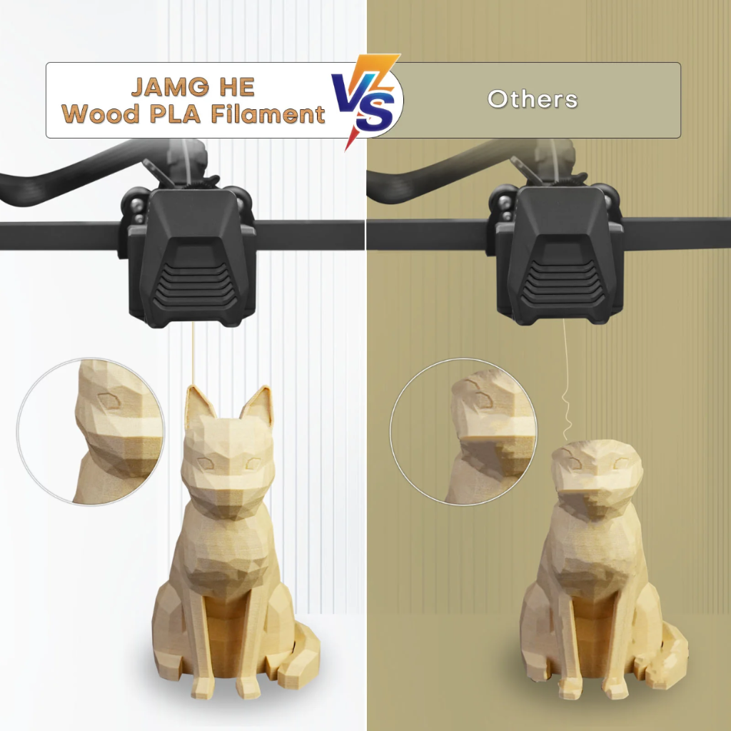 Jamg He Wood PLA+ 1.75MM Filament 1KG