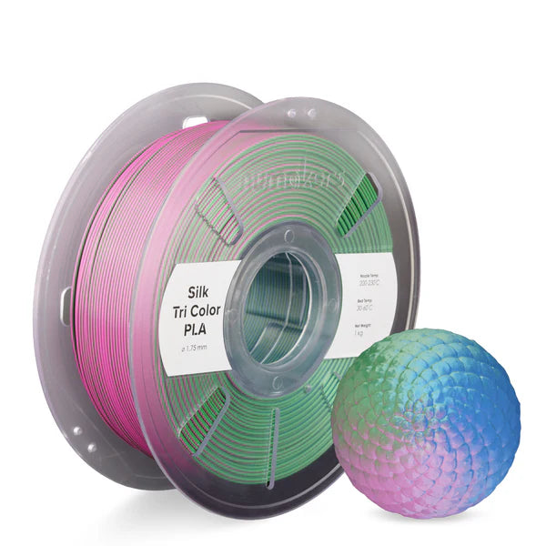 Numakers PLA Tri -Color Silk Filament 1.75 mm 1 KG