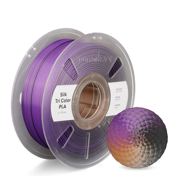 Numakers PLA Tri -Color Silk Filament 1.75 mm 1 KG