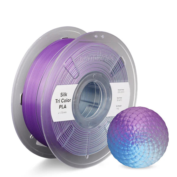 Numakers PLA Tri -Color Silk Filament 1.75 mm 1 KG
