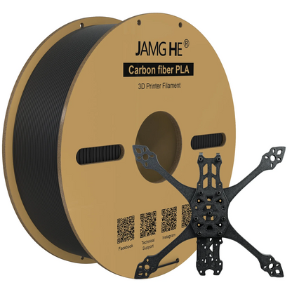 JAMG HE Carbon Fiber PLA  1.75MM Filament 1KG - Black