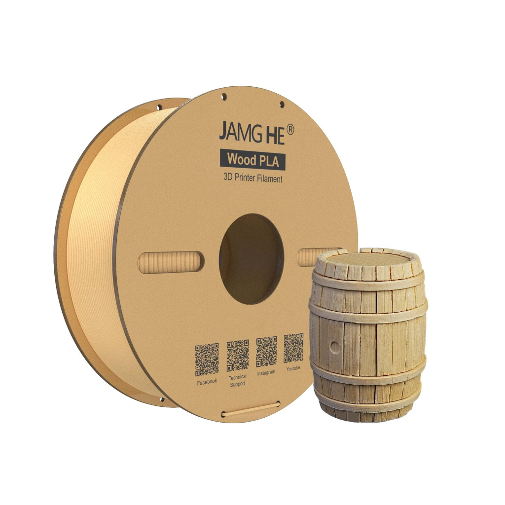 Jamg He Wood PLA+ 1.75MM Filament 1KG