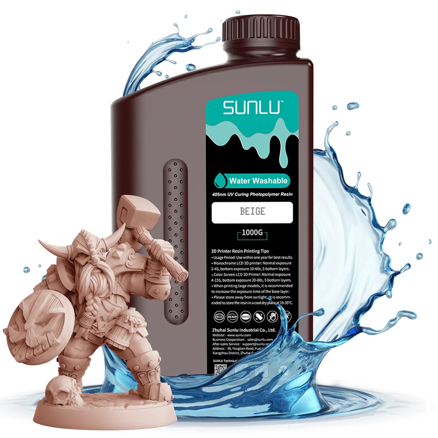 Sunlu 405nm  Waterwashable 1Kg