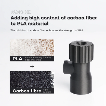 JAMG HE Carbon Fiber PLA  1.75MM Filament 1KG - Black