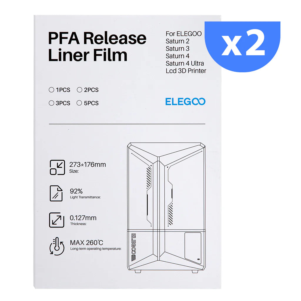 Elegoo PFA Film Saturn2 / 3 / 3Ultra / 4 / 4Ultra - 5Pcs