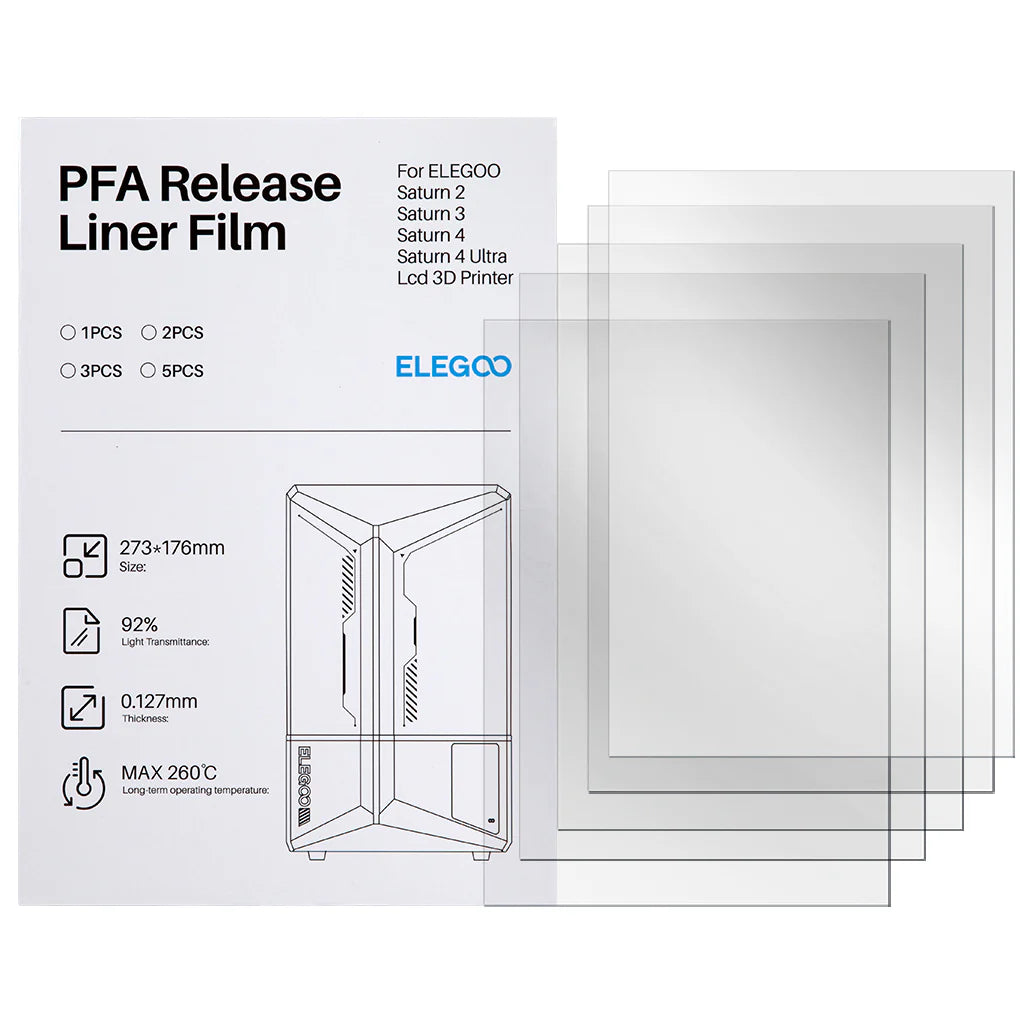 Elegoo PFA Film Saturn2 / 3 / 3Ultra / 4 / 4Ultra - 5Pcs