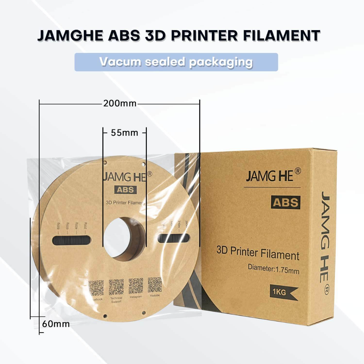 JAMG HE ABS 1.75MM Filament 1KG