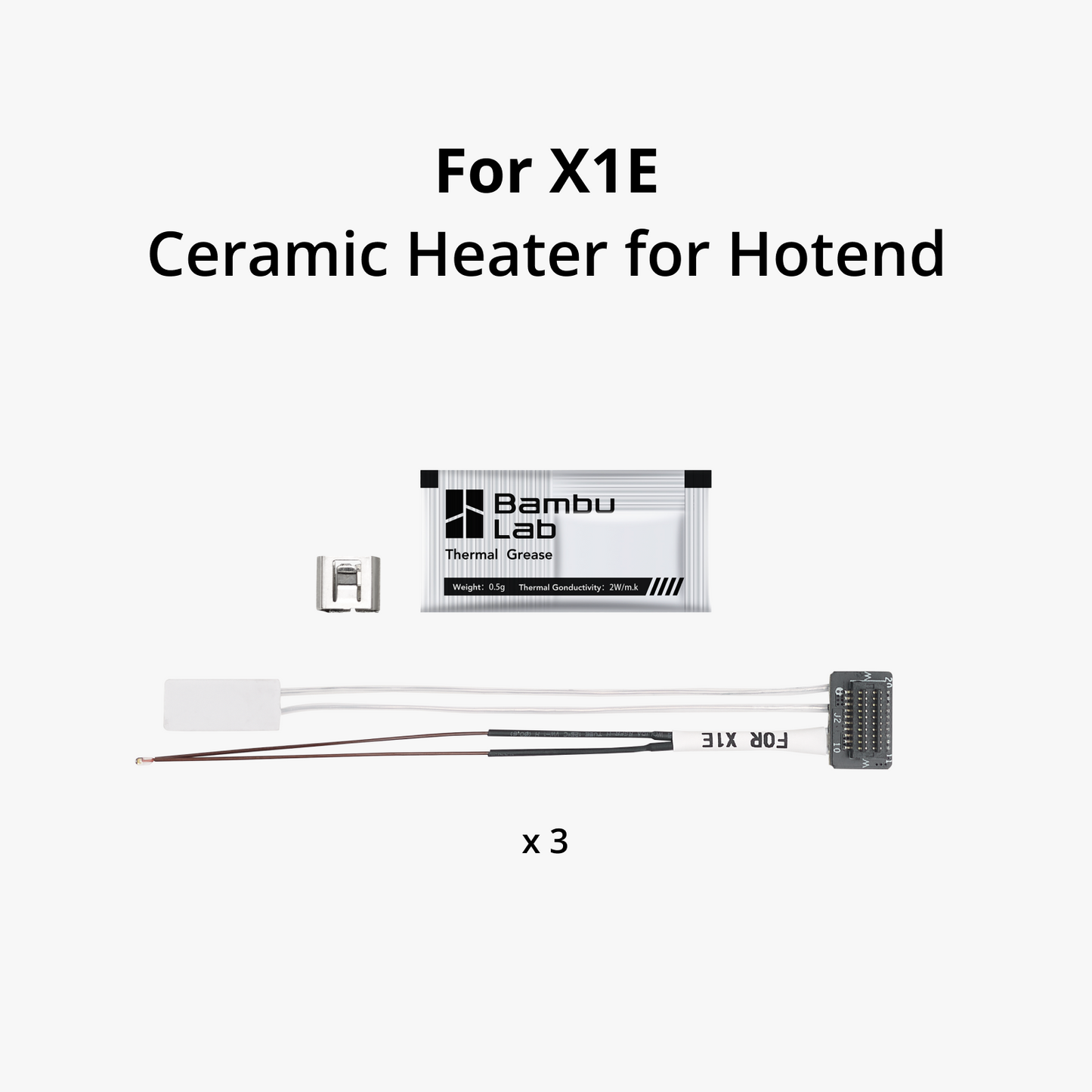 Bambulab Hotend Heating Assembly Thermistor & Ceramic Heater