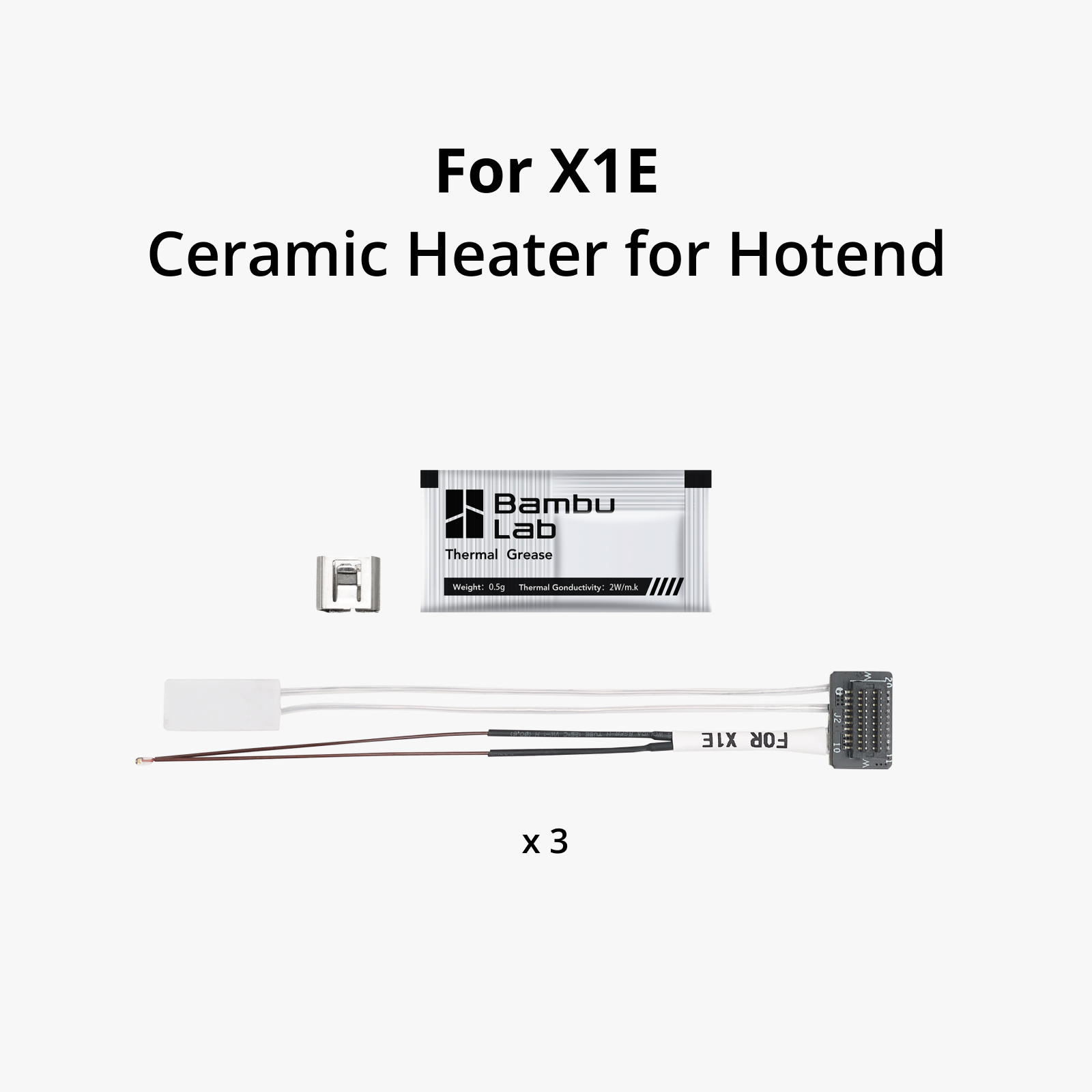 Bambu Lab Hotend Heating Assembly Thermistor & Ceramic Heater