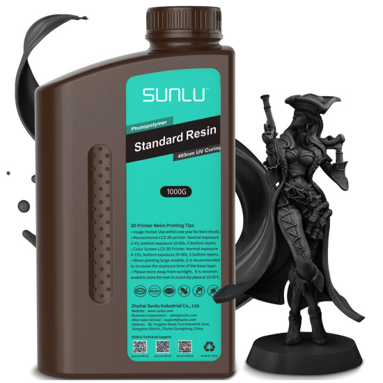 SUNLU 405nm – UV Light Curing Resin Black